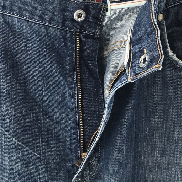 Levis Mens 569 Loose Straight Denim Jeans Blue Baggy Button Flap Pockets 40 x 32 - Picture 4 of 16